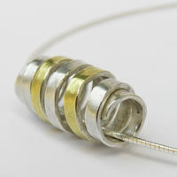Anna K Baldwin Wrapped silver and gold necklet
