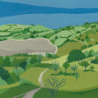 Pitstone Hill Ivinghoe Beacon Painting Christine Bass