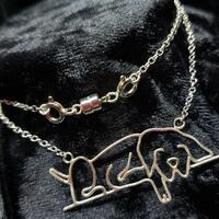 Recycled Silver Puppy Necklace with Magnetic Clasp