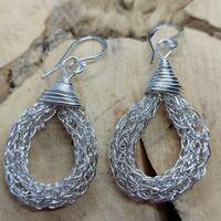 Recycled Silver Viking Weave Earrings