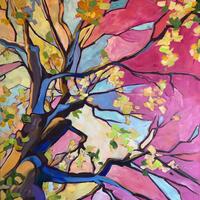 Treetops - acrylics on canvas