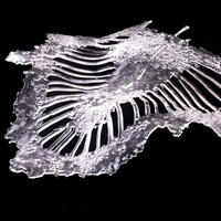 Fused glass leaf sculpture