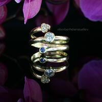 Diamond & Sapphire Gold Ring Commission