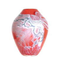 Lava Vase in Poppy by Alison Vincent Glass