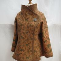 Wet felted: Wool & silk sari nuno jacket