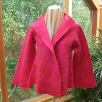 Wet felted: Wool & silk nuno jacket