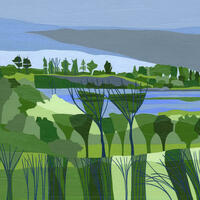 College Lake Tring Painting Christine Bass