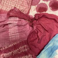 Pretty in Pink, printing and shibori stitching with Cochineal