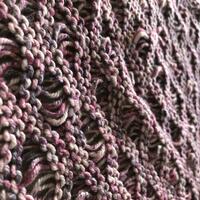 Hand knitted scarf - detail
