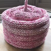 Pink hand knitted hat