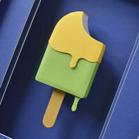 Lemon and lime ice lolly