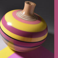 Yellow & pink Corian pot