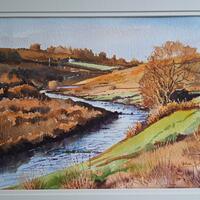 Dartmoor in Winter Sun  Watercolour