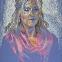 "Julia", pastel portrait by Joanna Stone.