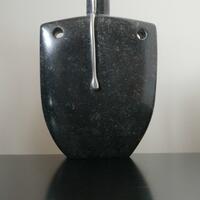 Trickle Flask 1- Kilkenny limestone & cast lead free pewter 18cm H