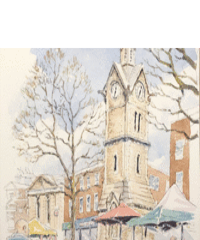 Aylesbury Market Square_Watercolour and Ink