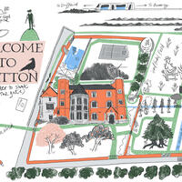 Illustrated map of stately home by Sarah Beak