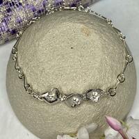 Bangle / Bracelet – Sterling silver three small lily pads bracelet
