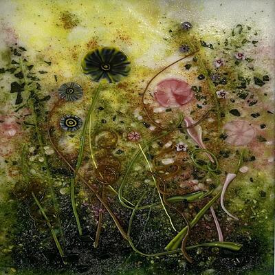 In the Meadow, glass art by Sam Burke