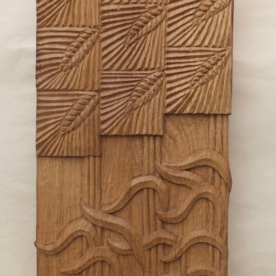 Barley Panel carved in oak 