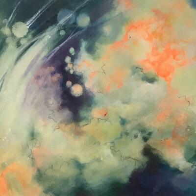 Cosmic Surge. Acrylic on canvas