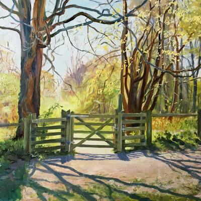 'Gate to the Wood', Oil (wood at NT Basildon)