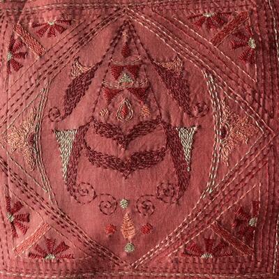 Delicate Kantha embroidery on Silk