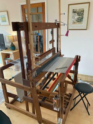 The weaving loom used to create these pieces