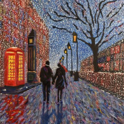 Nigel Hawthorn: Walking Home - Acrylic on canvas
