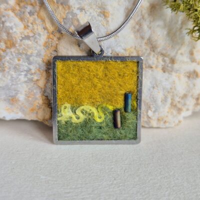 Heidi Fenn: Merino and Silk Wool pendant