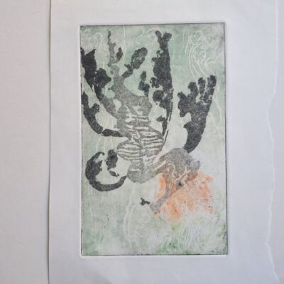 Anne Keleny: Etching: Climate change: The South Australian leafy sea-dragon meets the toxic algal bloom
