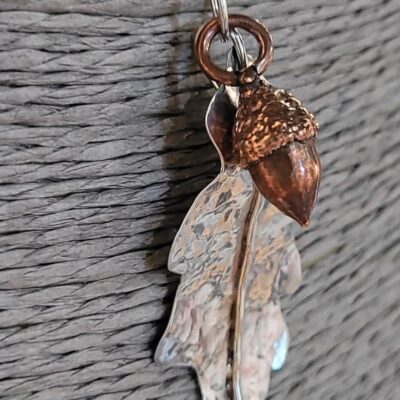Kairen Bradford (kbsilver): Oak leaf with copper acorn