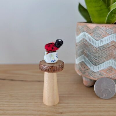 Creature Crafts: Lady bug on a mini jug