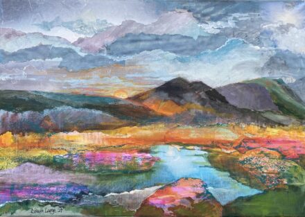 Abstract Landscape – collage and acrylic