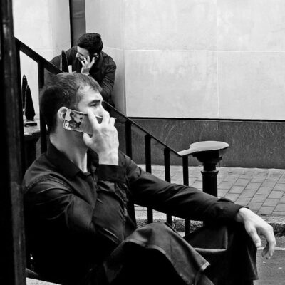 John Timbrell: Waiters on the phone