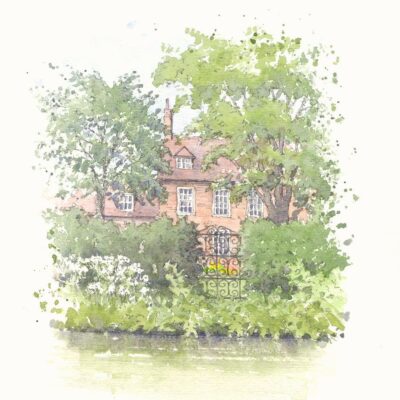 John Whitehead: Across the Great Ouse - the garden gate leading to the steep riverbank always amuses me!