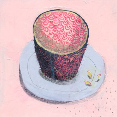 Ali Mackie: Paper Plates Collection - Deli Bowl - abstract still life and botanical painting