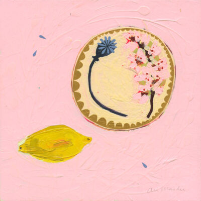 Ali Mackie: Wreaths Collection - Sugar - abstract still life and botanical painting