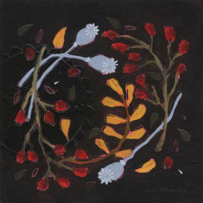 Ali Mackie: Wreaths Collection - Wilda - abstract botanical painting