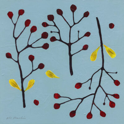 Ali Mackie: Wreaths Collection - Wish Making - abstract botanical painting