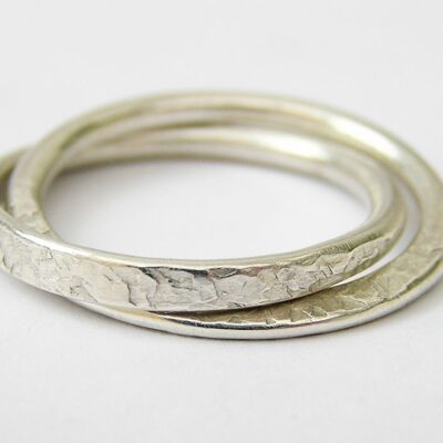 Anna K Baldwin: Anna K Baldwin Nexus double silver ring