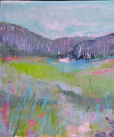 'Into the Woods' an original mixed media painting