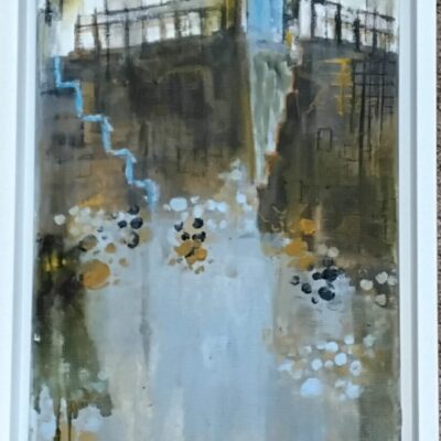 Barbara Spruytenburg: 'Overlooking the Harbour' mixed media painting