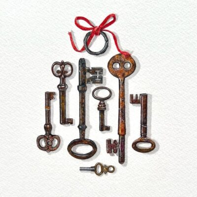 Patricia Rozental ASGFA: Coachman's Keys - Watercolour