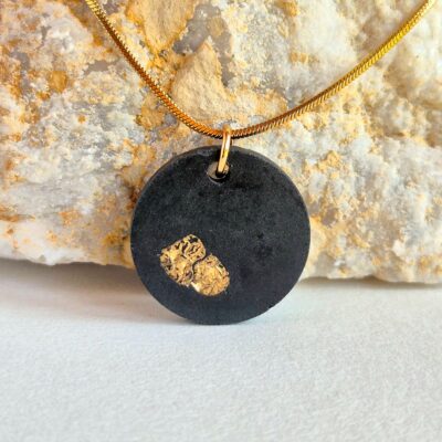 Heidi Fenn: Concrete Pendant with Gold leaf