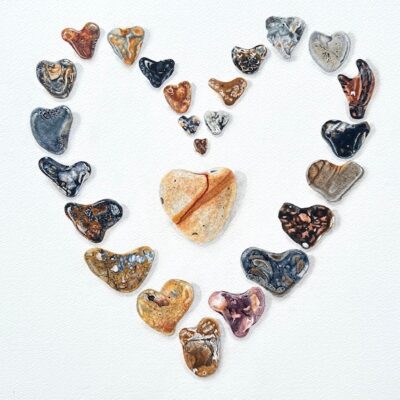 Patricia Rozental ASGFA: Heart of the Ocean - Watercolour
