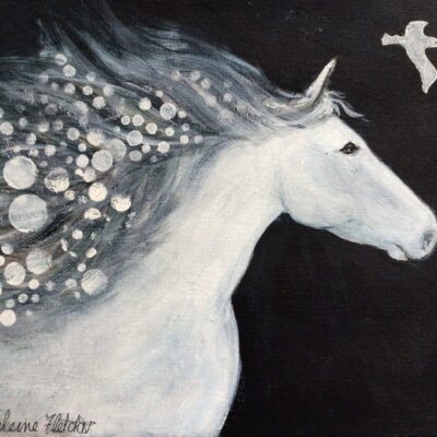 Madeleine Fletcher: Prancing With Magic.     Acrylic