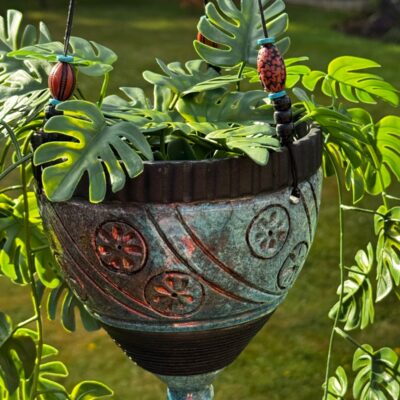 Fiona Wilcock: Raku fired hanging planter