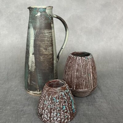 Caroline Newland-Smith: Pitcher and small vases