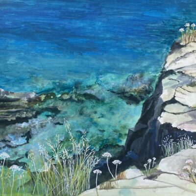 Diane Large: Paxos Sea – acrylic on canvas